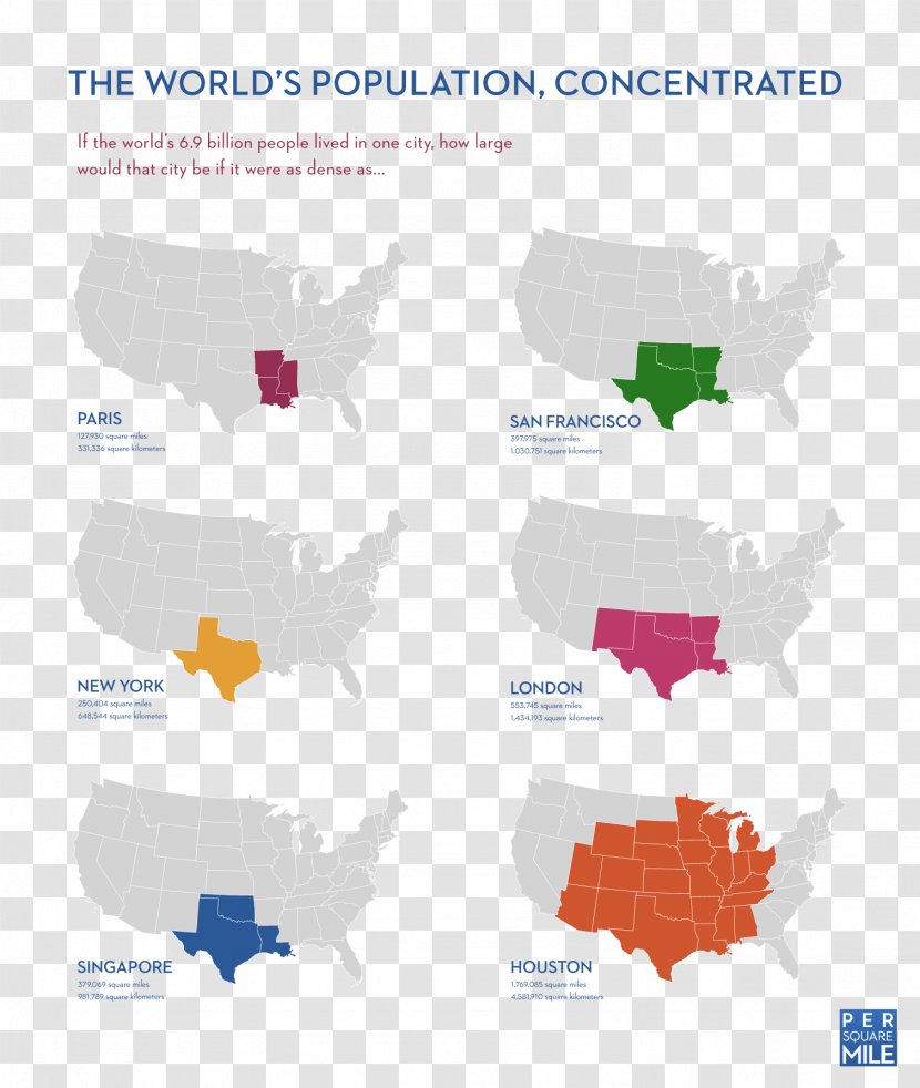 World Population New York City Map 1,000,000,000 - United States Transparent PNG