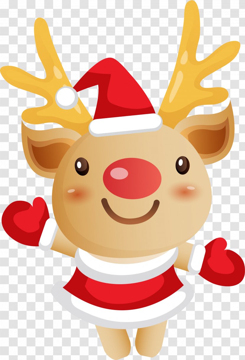 Santa Claus's Reindeer Christmas Clip Art - Rudolph Transparent PNG