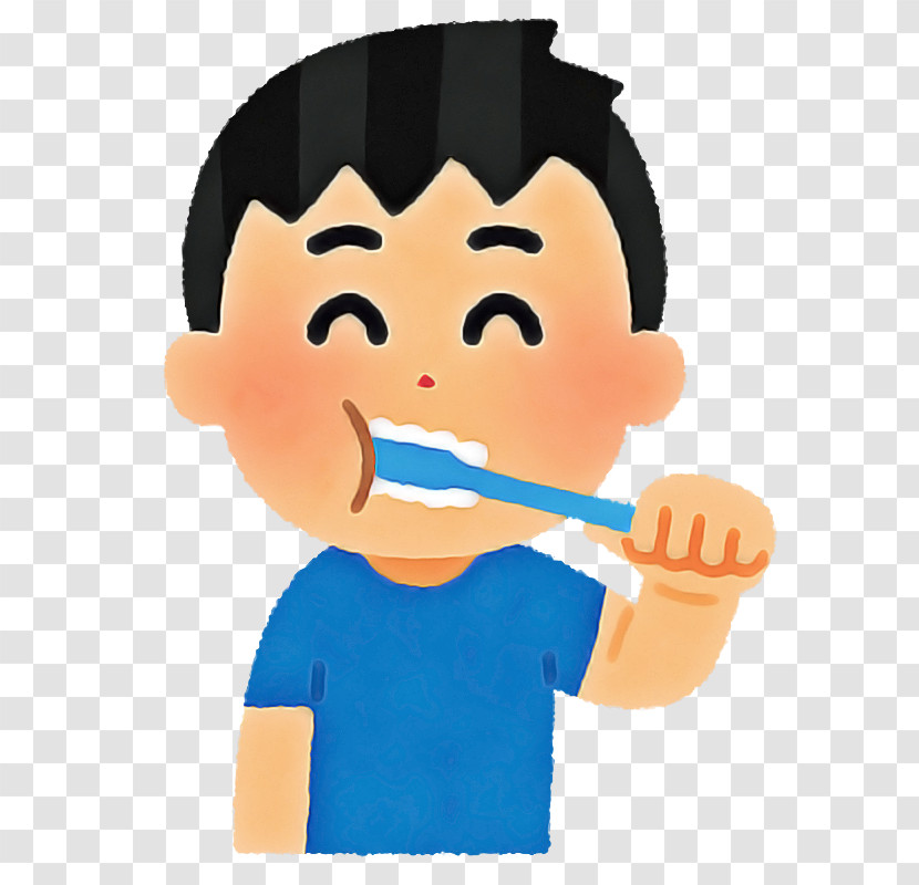 Cartoon Tooth Brushing Child Transparent PNG