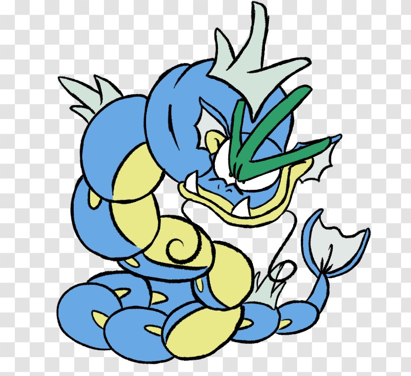 Character Cartoon Fiction Clip Art - Gyarados Transparent PNG