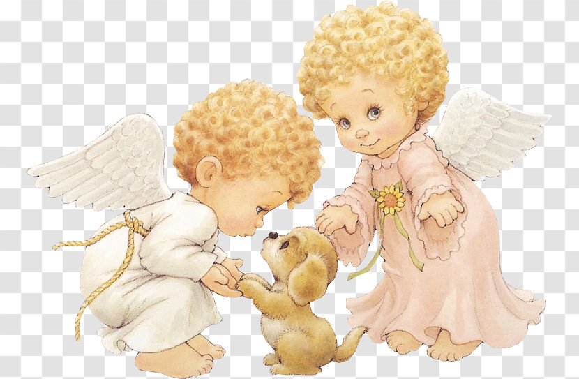 Angel Book Of Genesis Infant Baptism Clip Art - Blog - Two Cute Little Angels With Puppy Clipart Transparent PNG