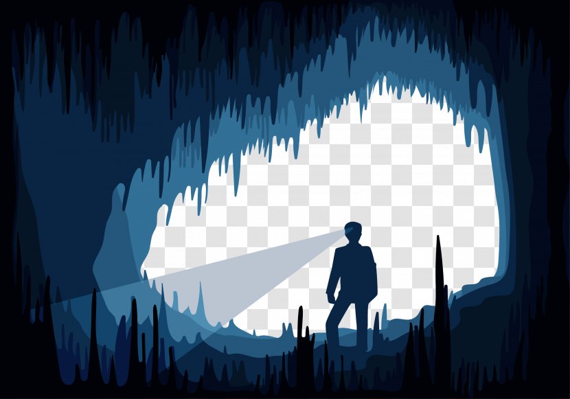 Cave Euclidean Vector Illustration - World - People In The Transparent PNG