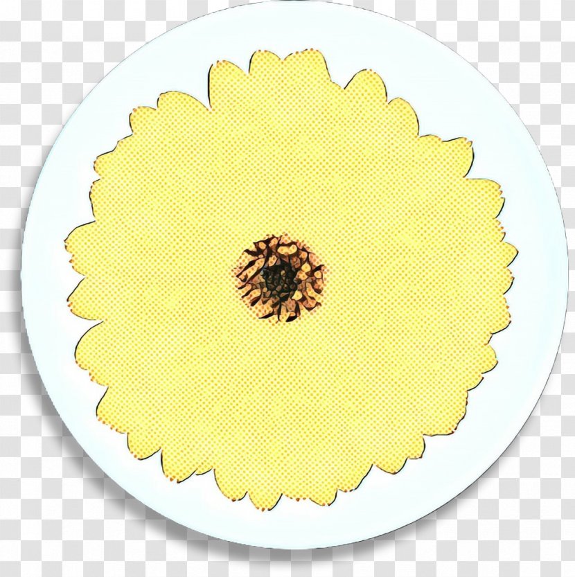 Sunflower Sticker - Pop Art - Beige Transparent PNG