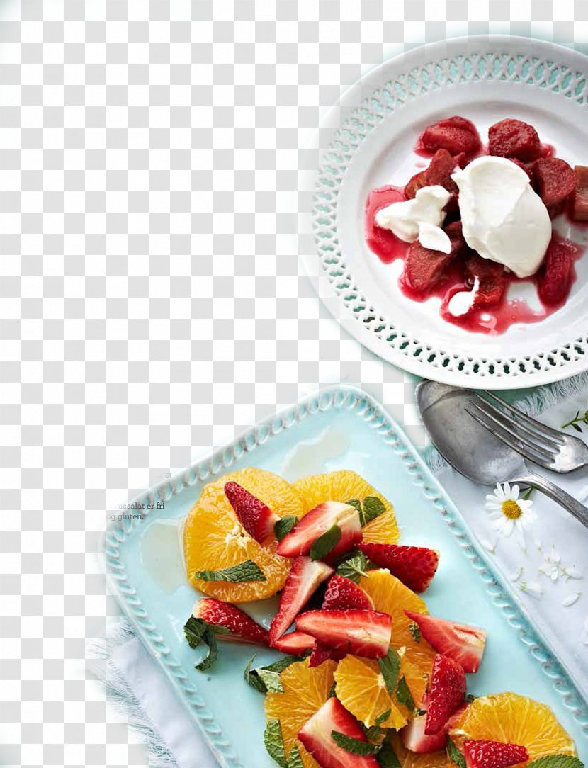 Ice Cream Strawberry Fruit Salad Food Transparent PNG