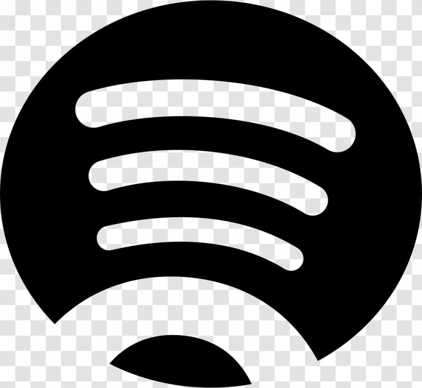 Spotify - Logo - Black And White Transparent PNG