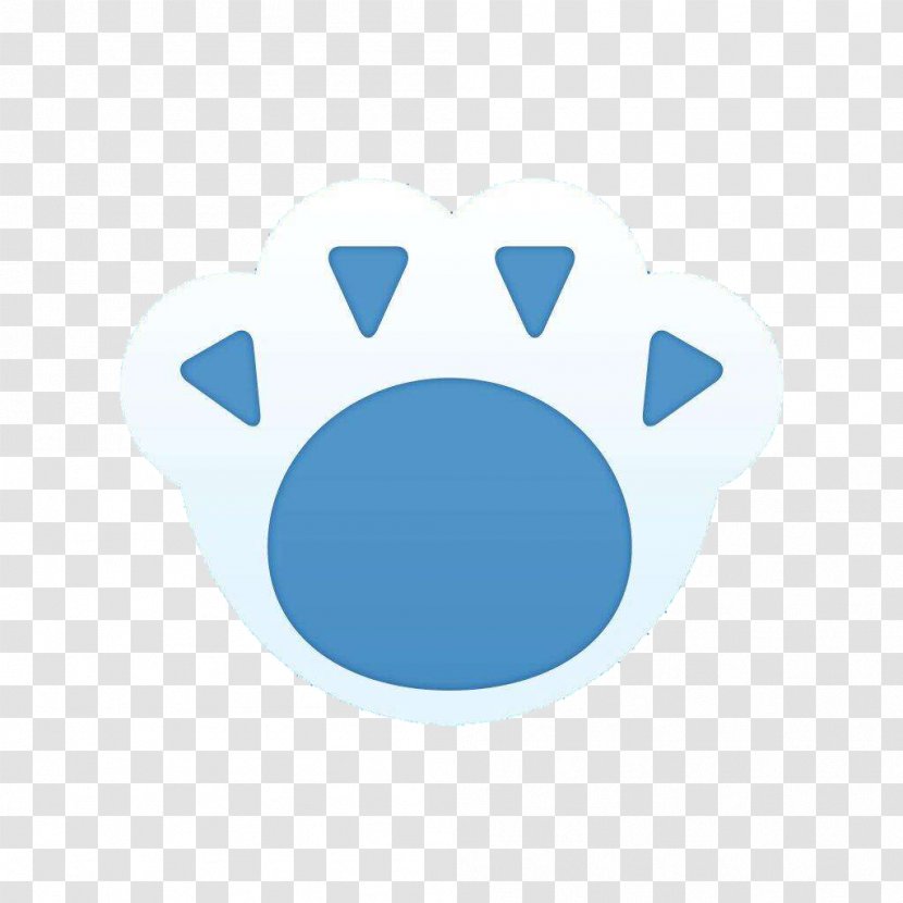 Cat Claw Icon - Rectangle - Blue Transparent PNG