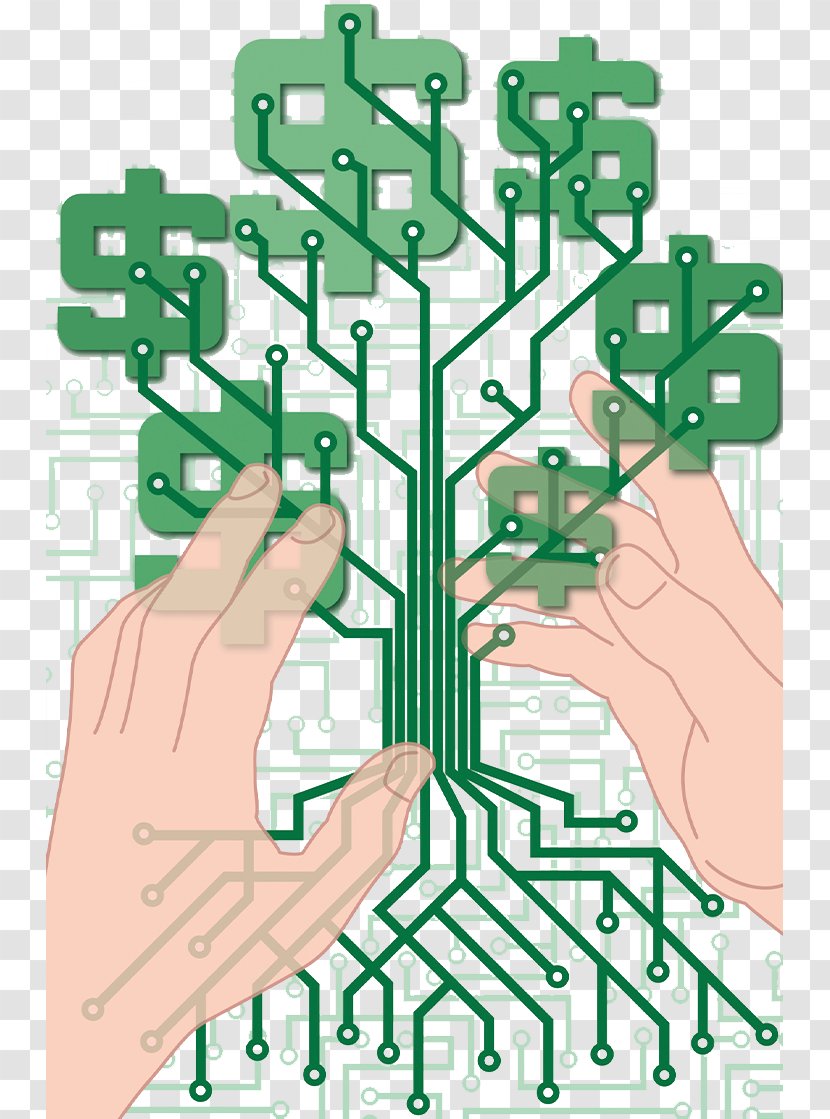 Electronic Circuit Printed Board Money Electrical Network Currency - Technology Symbol Transparent PNG