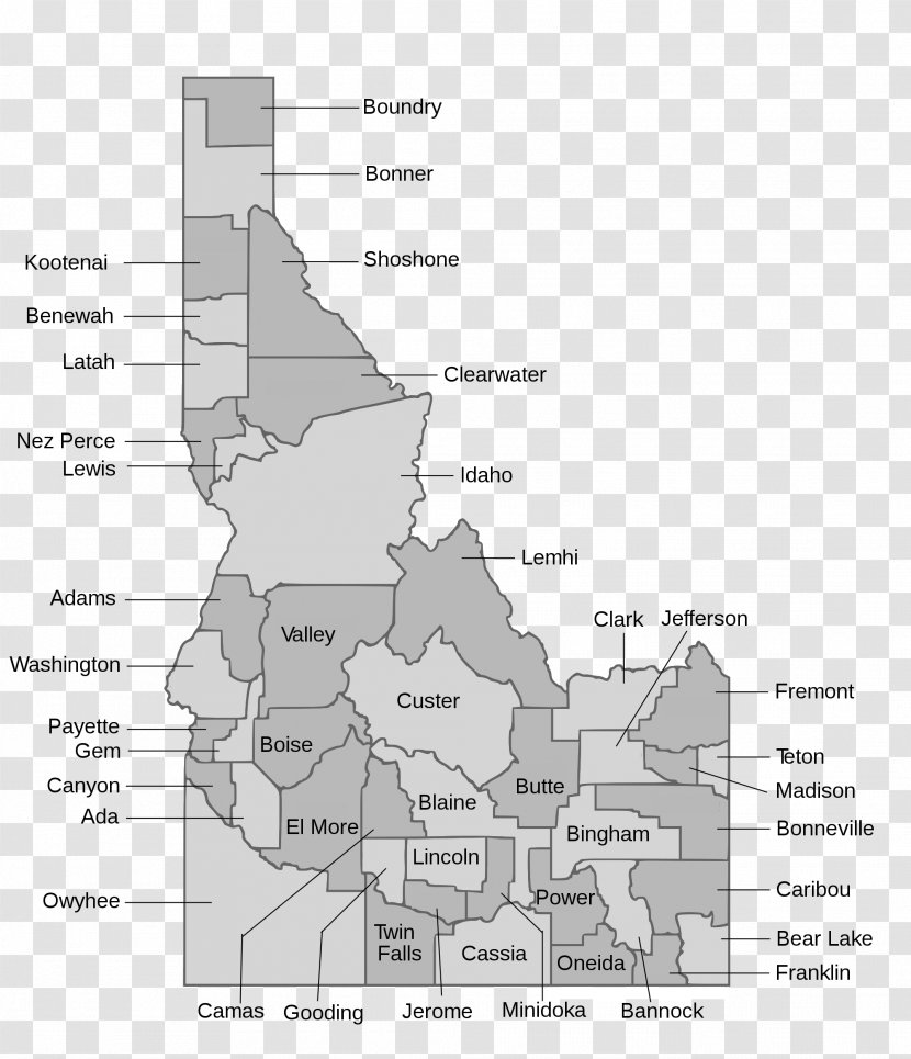 Idaho County, Ada Post Falls Nez Perce - County Transparent PNG