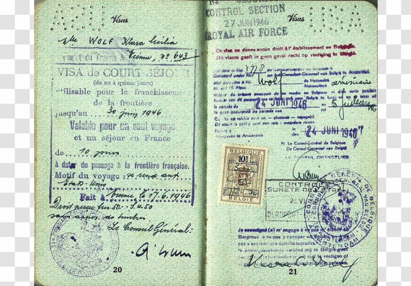 Document - Material - Visa Passport Transparent PNG