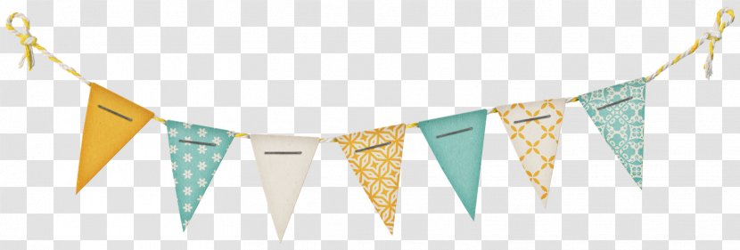 Paper Banner Flag Bunting Clip Art - Birthday Transparent PNG