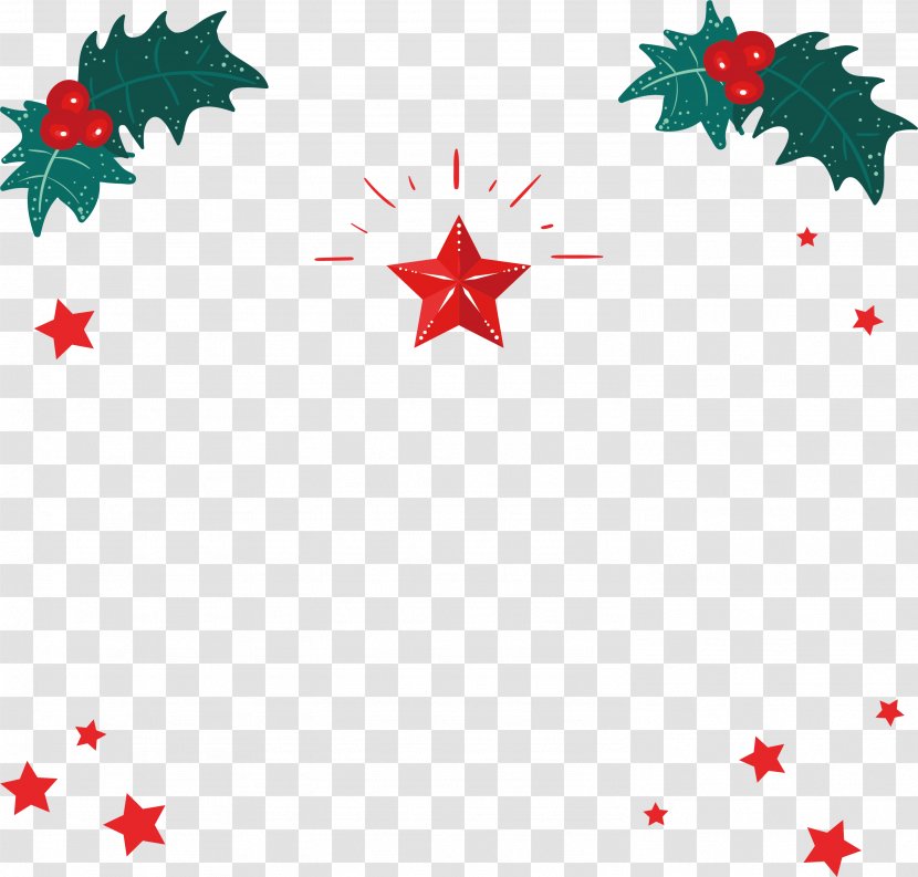 Five-pointed Star Euclidean Vector - Flower Power - Red Shines On Christmas Day Transparent PNG