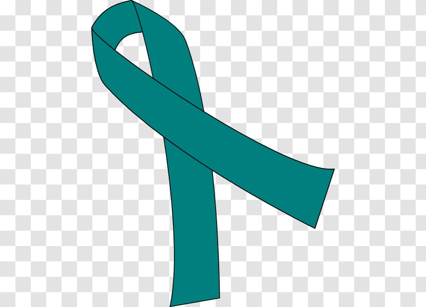 Awareness Ribbon Clip Art Ovarian Cancer - Child - Teal Background Vector Transparent PNG