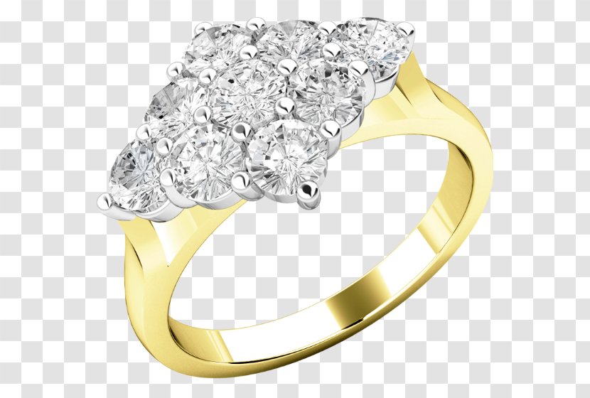 Wedding Ring Engagement Diamond Silver - Metal Transparent PNG