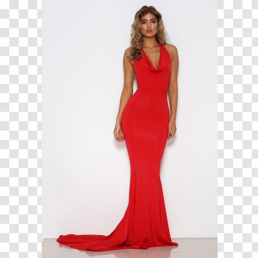 Dress Formal Wear Clothing Evening Gown - Satin - Red Transparent PNG