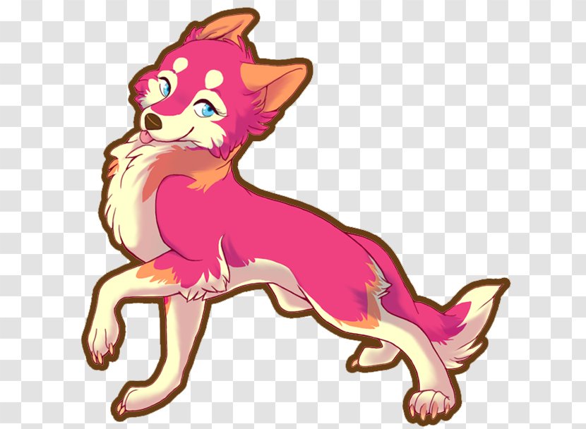 Dog Cat Pink M Clip Art - Fox Transparent PNG