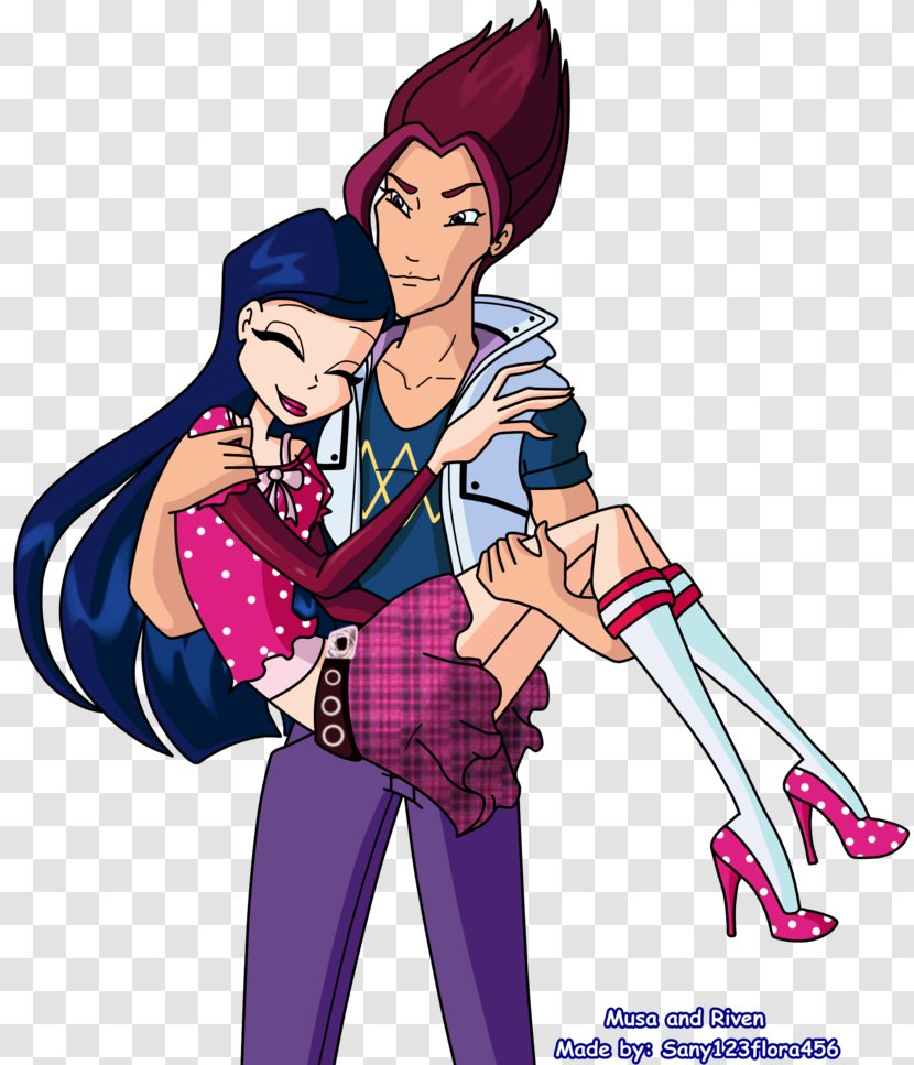 Musa Winx Club Tecna The Trix Riven - Heart - Kiss Transparent PNG