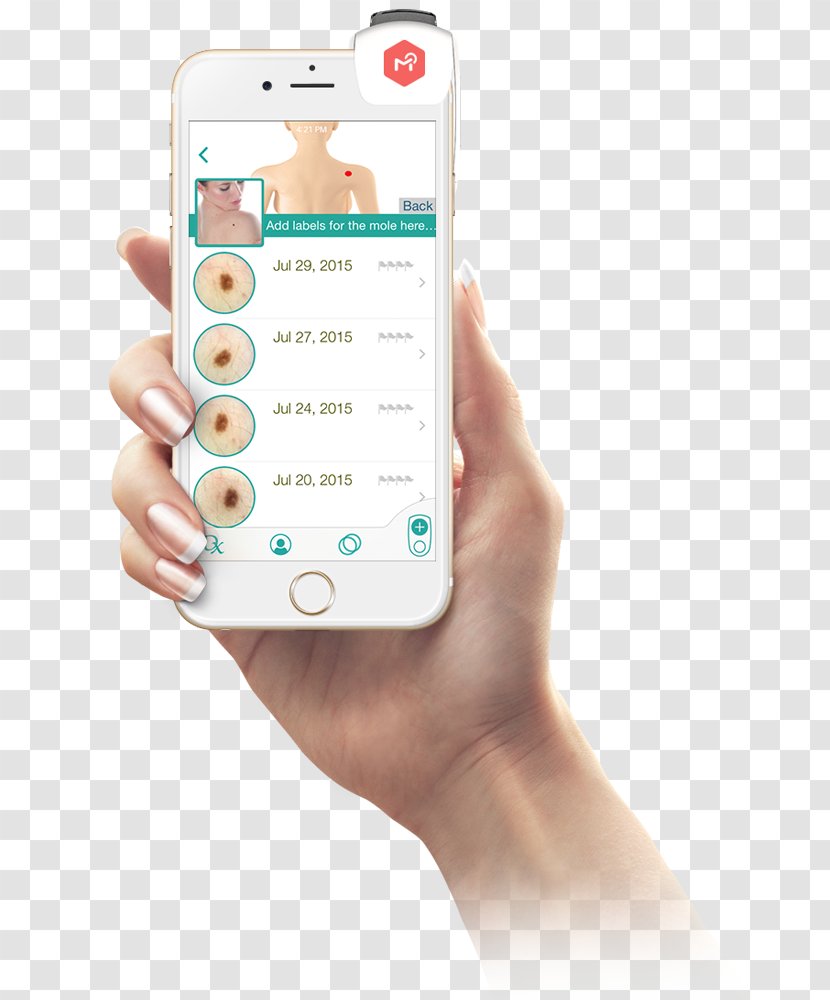 Mobile App User Android Smartphone - Phones - Skin Cancer Symptoms Transparent PNG
