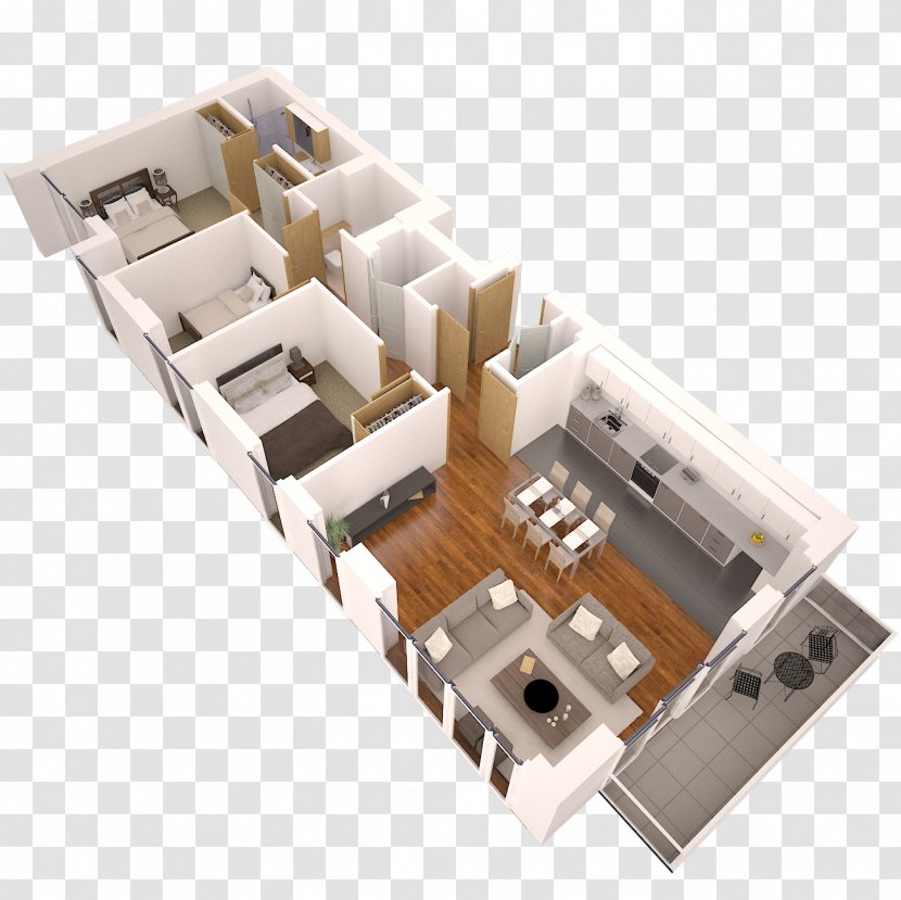 Floor Plan Architecture 3D Computer Graphics - Autodesk Maya - Design Transparent PNG