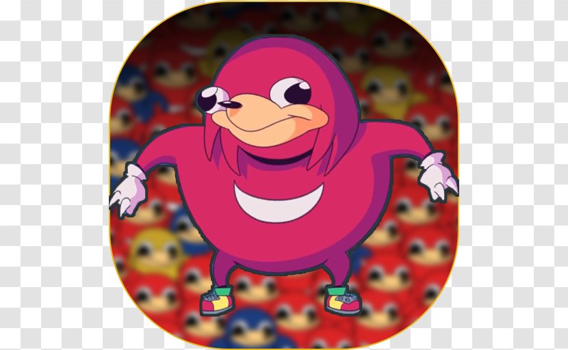 Knuckles The Echidna VRChat Uganda - 5k Resolution Transparent PNG