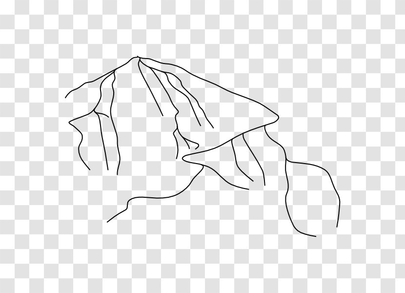 Clothing Drawing Line Art Finger Clip - Area Transparent PNG