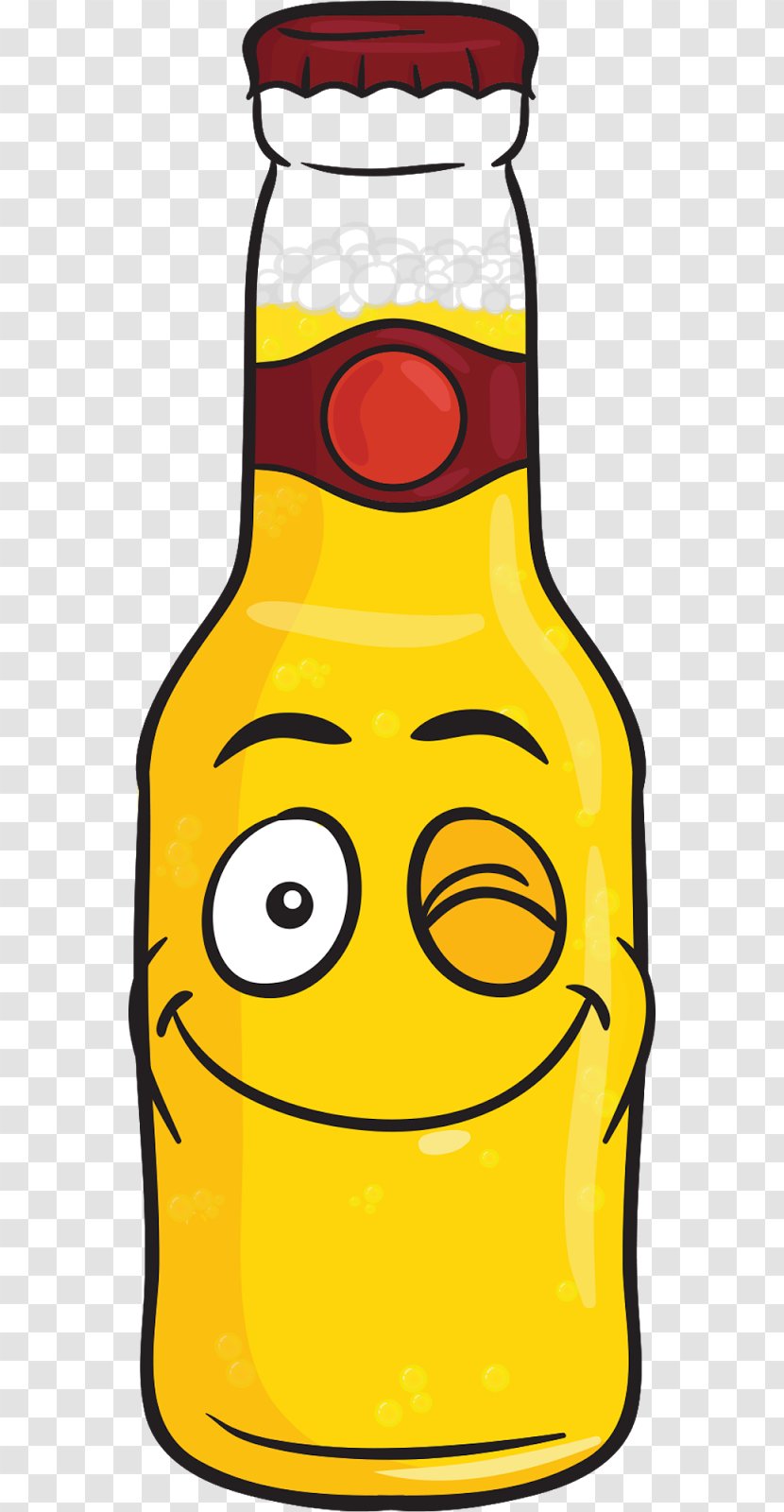 Beer Bottle Corona Lager Distilled Beverage - Smiley Transparent PNG