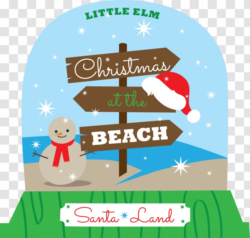 Little Elm Christmas Ornament Santa Claus Beach Day Transparent PNG