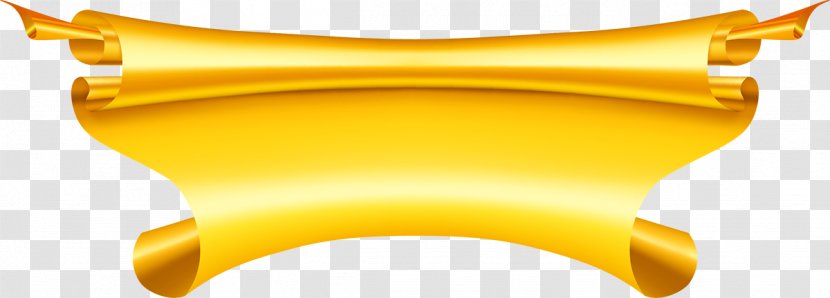 Banner Clip Art - Yellow - Document Transparent PNG