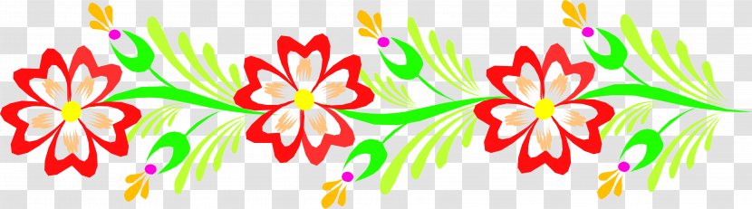 Cross-stitch Pattern - Floristry - Flower Borders Transparent PNG