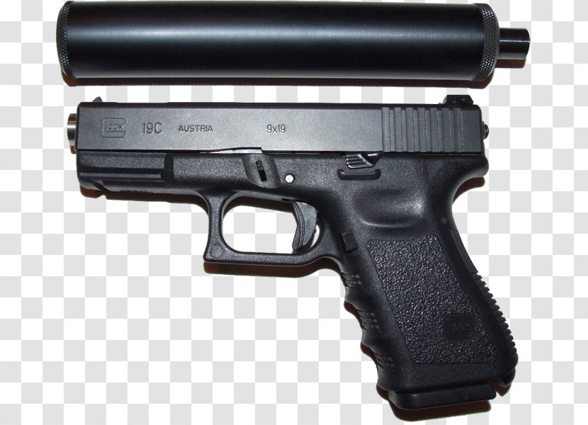 GLOCK 17 Pistol Silencer Weapon - Glock 26 Transparent PNG