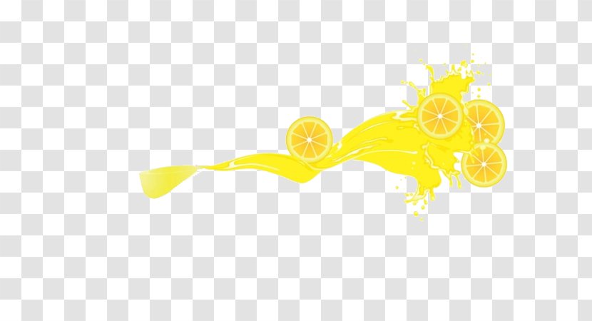 Yellow Petal Pattern - Cartoon Splash Of Orange Juice Transparent PNG