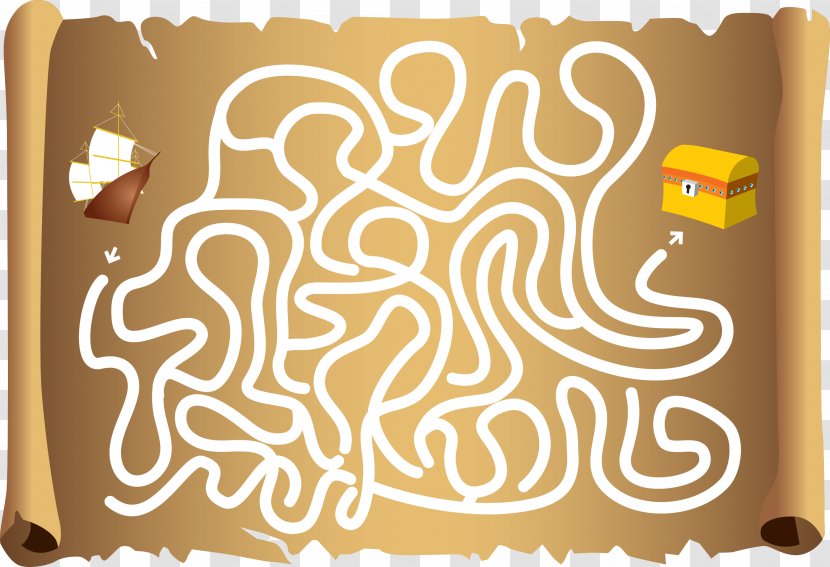 Treasure Map Maze Stock Photography Transparent PNG