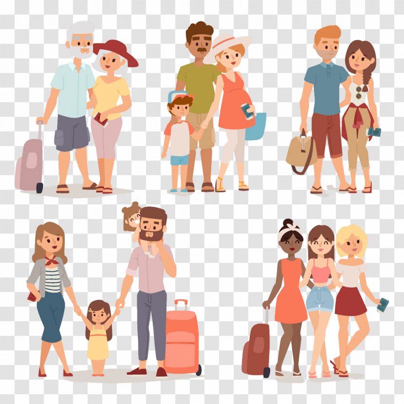 People Standing Fun Child Playing With Kids - Family Pictures Playset Transparent PNG
