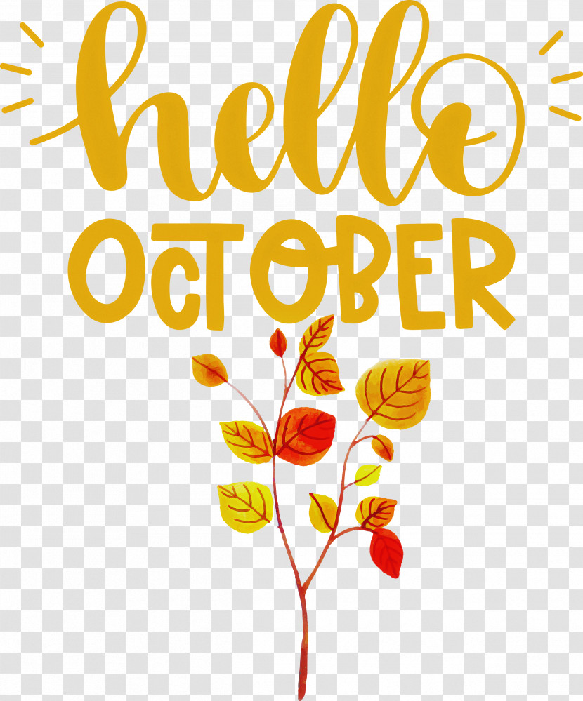 Hello October October Transparent PNG