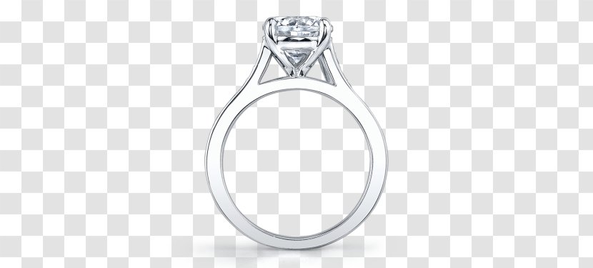 Diamond Wedding Ring Engagement Solitaire - Prong Setting Transparent PNG