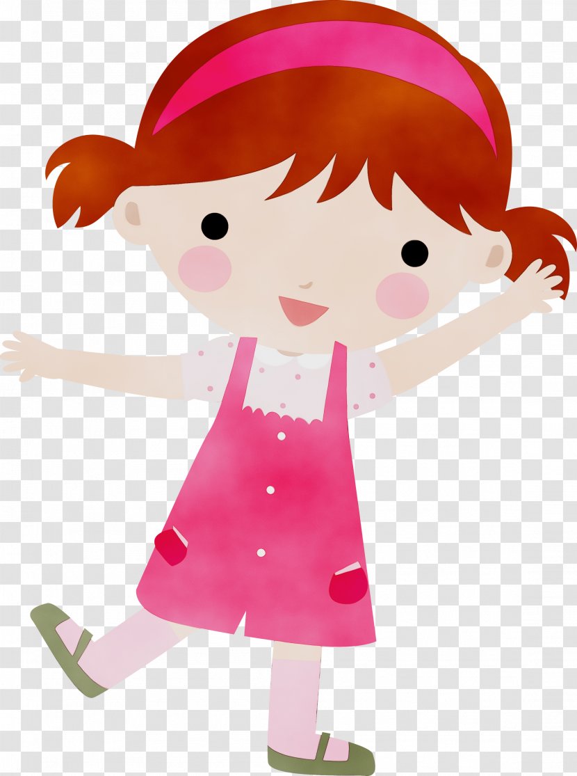 Cartoon Pink Clip Art Animation Fictional Character - Watercolor Transparent PNG