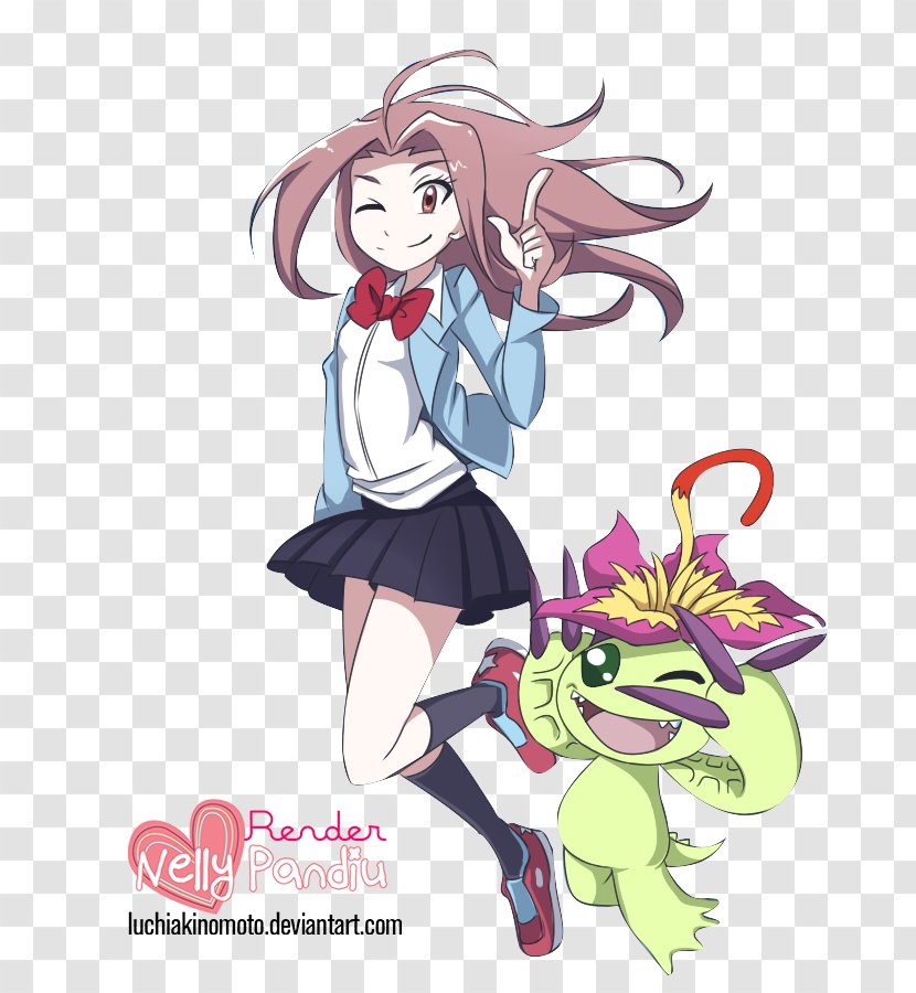 Mimi Tachikawa Palmon Agumon Digimon Adventure Tri. - Flower Transparent PNG