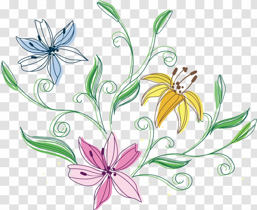 Floral Design Drawing Clip Art - Artwork - Cartoon Transparent PNG