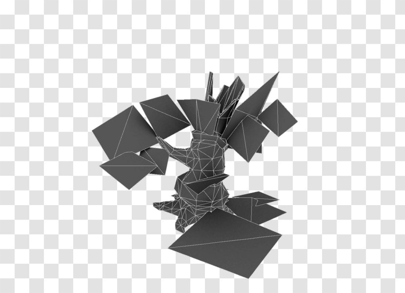 Low Poly CGTrader Video Game 3D Computer Graphics Prototype - Black And White Transparent PNG