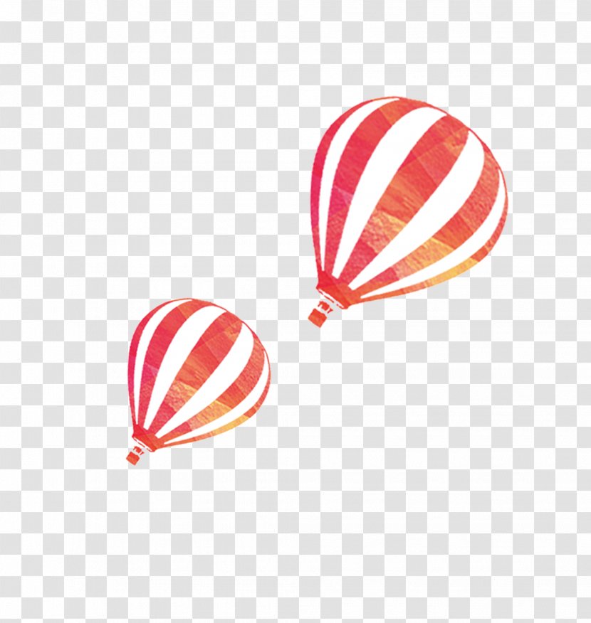 Flight Hot Air Balloon Watercolor Painting - Hand-painted Transparent PNG