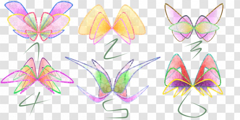Tecna Stella Drawing Butterfly - Pink - Shimmering Transparent PNG