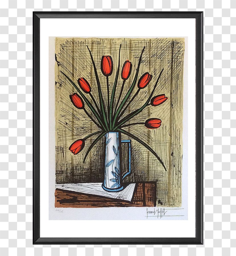 Printmaking Art Flower Painting Lithography - Tulip Transparent PNG