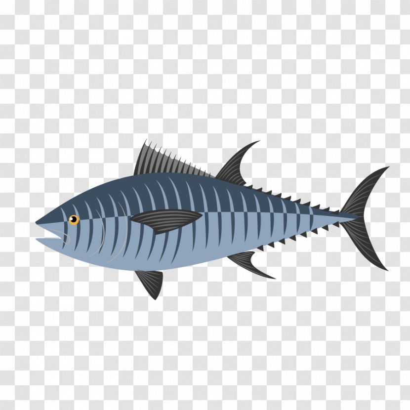 Fish Japanese Spanish Mackerel Seabed Illustration - Seafood - Vector Transparent PNG