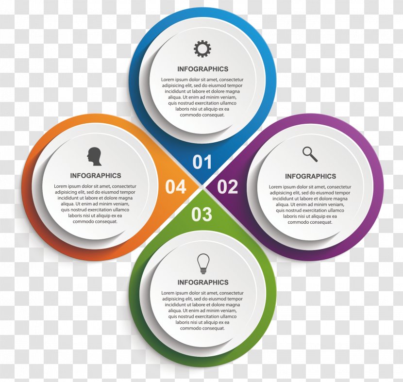Infographic Circle - Text - Vector Round PPT Element Transparent PNG