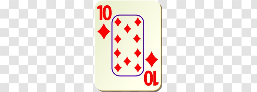 Playing Card 0 Hearts Clip Art - Heart - Ten Cliparts Transparent PNG