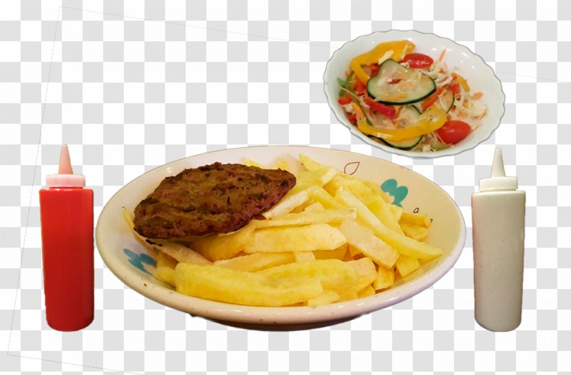 French Fries Full Breakfast European Cuisine Vegetarian Junk Food - Meal - Learning Postcard Transparent PNG