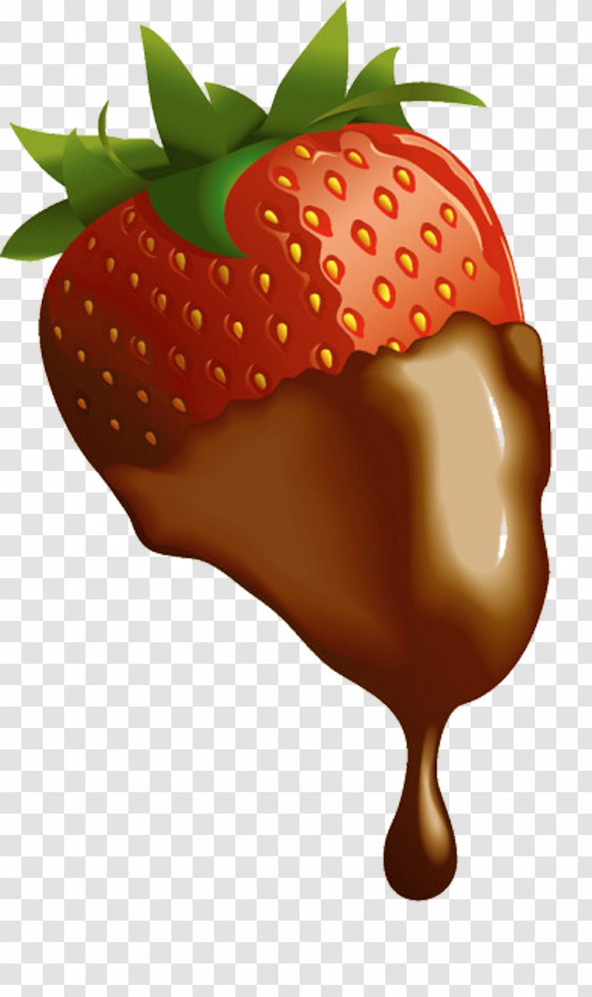 Strawberry Chocolate-covered Fruit Clip Art - Royaltyfree - Chocolate Picture Material Transparent PNG