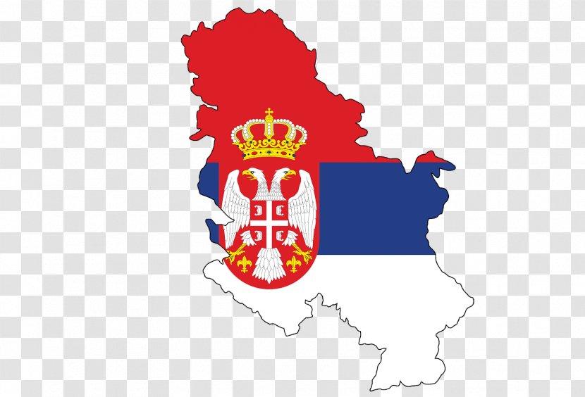 Serbia And Montenegro Flag Of Vector Map Transparent PNG