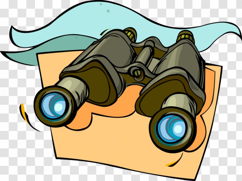 Clip Art Vector Graphics Illustration Image Binoculars - Binoqular Transparent PNG