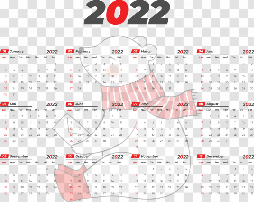 2022 Yeary Calendar 2022 Calendar Transparent PNG