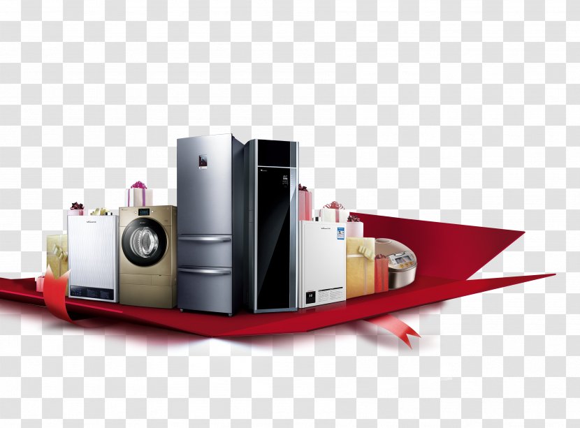 Home Appliance Refrigerator Washing Machine - A Bunch Of Appliances Transparent PNG